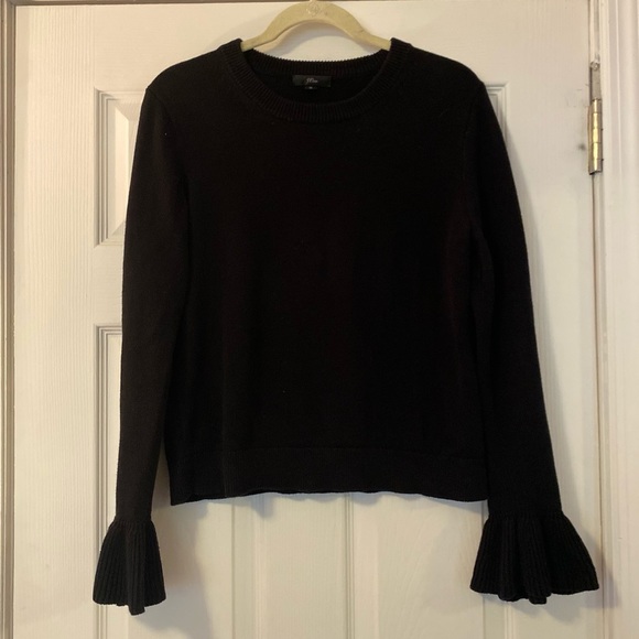 J. Crew Sweaters - J. Crew Black Bell Sleeve Cuff Sweater